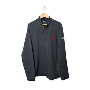 The North Face WindWall Softshell Jacket Black Red Grill Logo Men’s XL